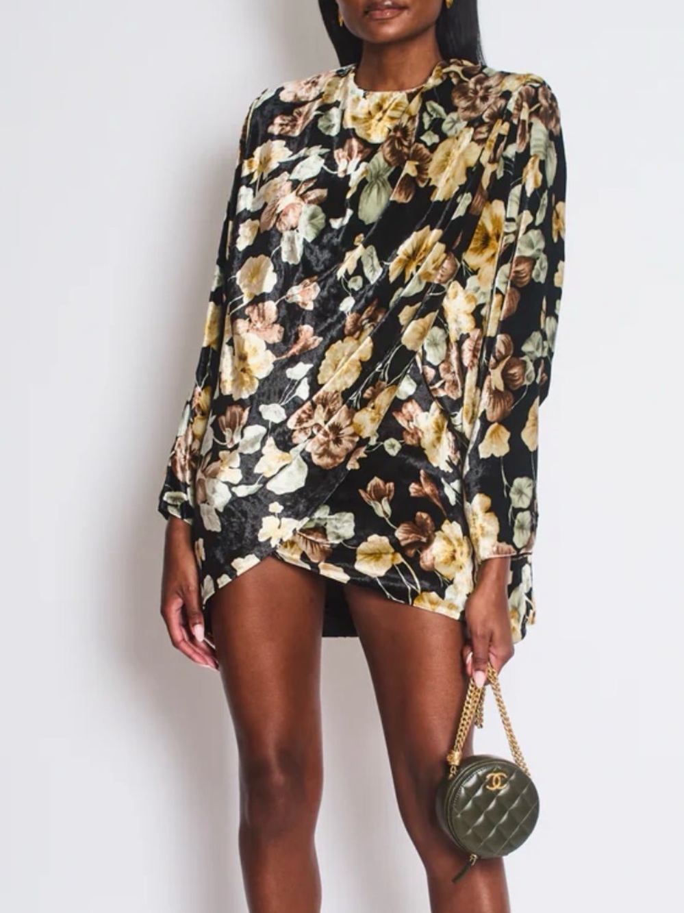 Saint Laurent velvet wrap dress